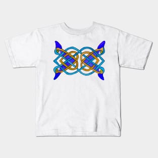 Bi-coloured Celtic tracery Kids T-Shirt